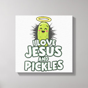 Lienzo Amo A Jesús Y A Las Pickles