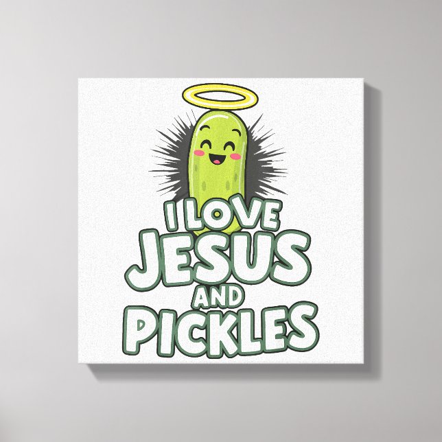 Lienzo Amo A Jesús Y A Las Pickles (Anverso)