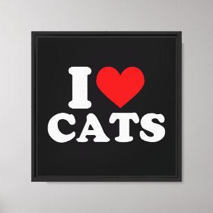 Lienzo Amo a los Gatos - Amo a los Gatos Me Encantan los
