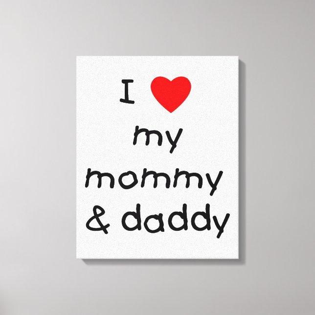 Lienzo Amo a mi mamá y mi papá (Anverso)