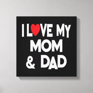 Lienzo Amo a mi mamá y papá - Celebro la muerte de la mad