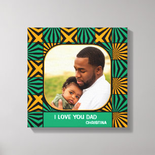 Lienzo Amo a papá Padre Hija Foto Personalizada