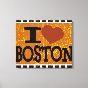 Lienzo Amo Boston - Vintage Boston 2