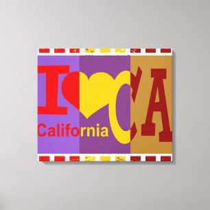 Lienzo Amo California - Pop art 2