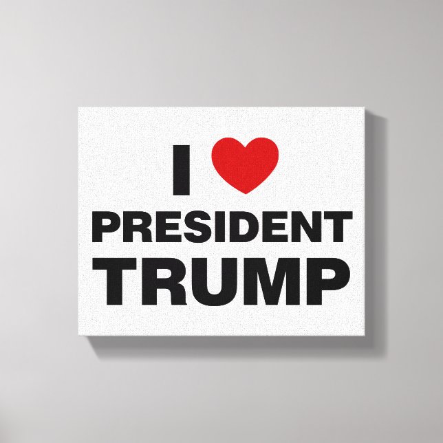 Lienzo Amo el corazón del presidente Trump (Anverso)
