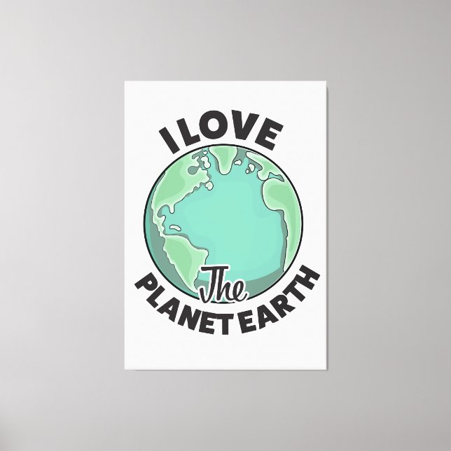 Lienzo Amo El Planeta Tierra (Anverso)