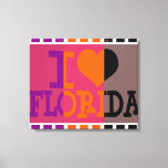 Lienzo Amo Florida - Pop art 3<br><div class="desc">Amo Florida - Arte pop</div>