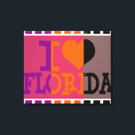 Lienzo Amo Florida - Pop art 3<br><div class="desc">Amo Florida - Arte pop</div>