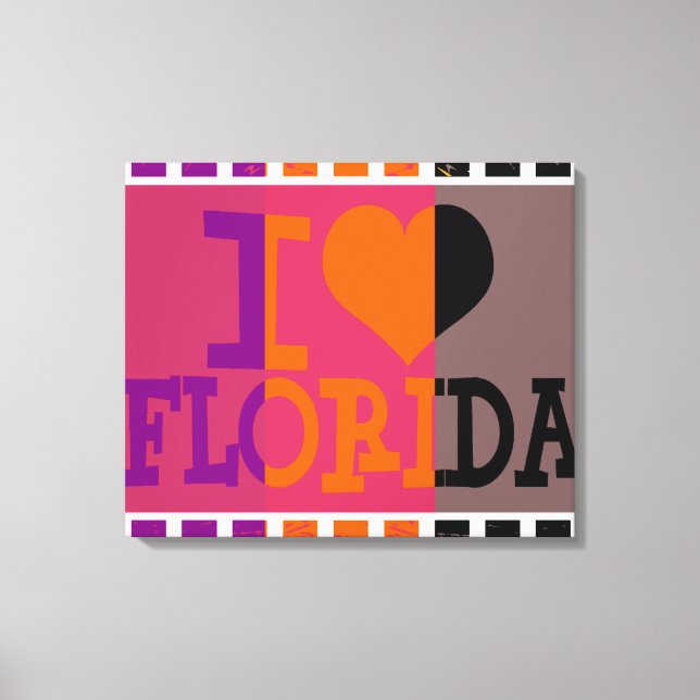 Lienzo Amo Florida - Pop art 3 (Anverso)