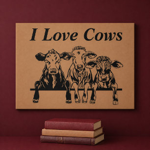 Lienzo Amo las Vacas