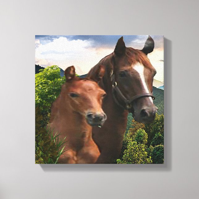 Lienzo Amo los Caballos (Anverso)