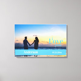 Lienzo Amo tu Personalizado Aniversario de la Foto