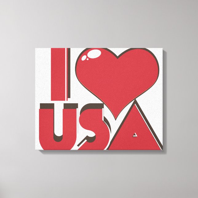 Lienzo Amo USA Retro 80s (Anverso)