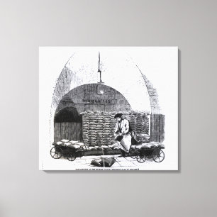 Lienzo Amontonamiento de bolsos de dólares en un