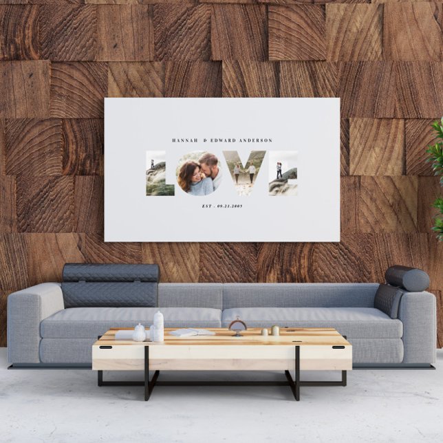 Lienzo Amor 4 foto moderna regalo personalizado mínimo (Subido por el creador)