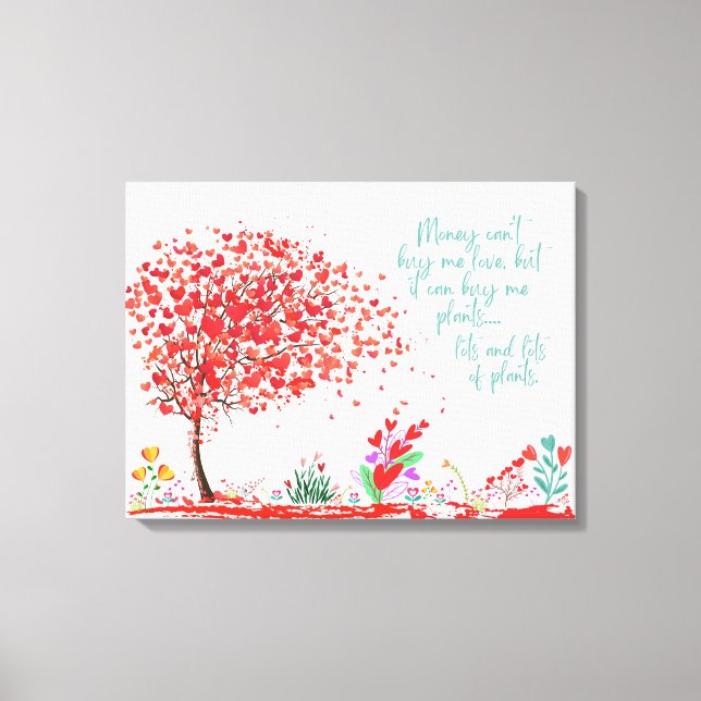 Lienzo Amor a plantas de jardín (Anverso)