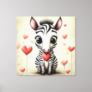 Lienzo Amor cebra 1