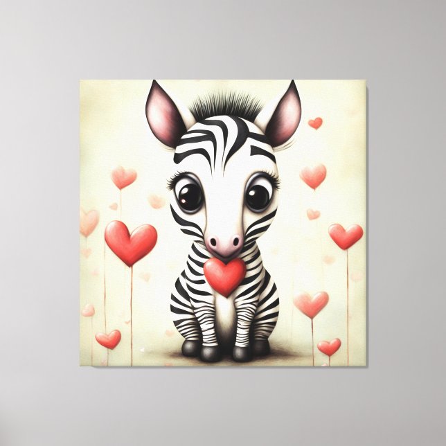 Lienzo Amor cebra 1 (Anverso)