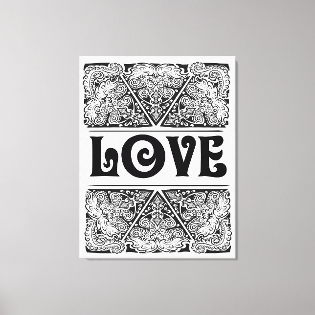 Lienzo Amor - Cita de declaración positiva (Anverso)