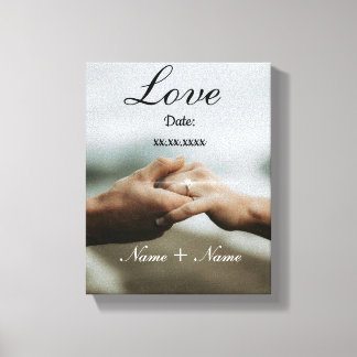 Lienzo Amor de Aniversario de Pareja Personalizado