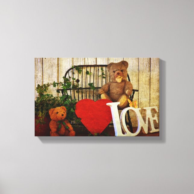 Lienzo Amor de peluche (Anverso)