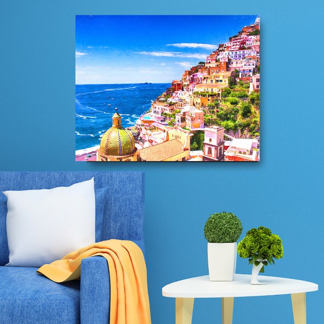 Lienzo Amor de Positano Italia Lona Envuelt (Decorate your walls with this beautiful oceanscape. )
