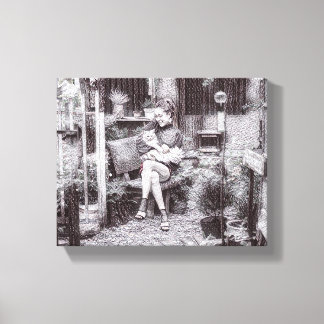 Lienzo "Amor en sus manos gato