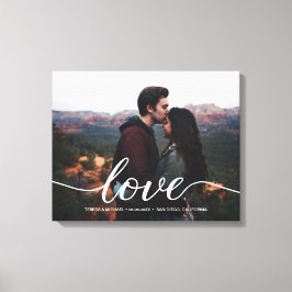 Lienzo "Amor Everdurable" Boda personalizada Bienvenido C