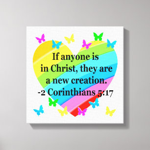 LIENZO AMOR LLENADO 2 CORINTHIANS 5:17 VERSE