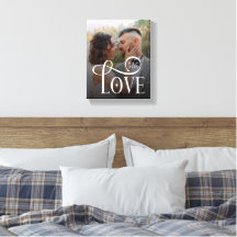 Amor Moderno Foto de Boda Personalizada Iniciales
