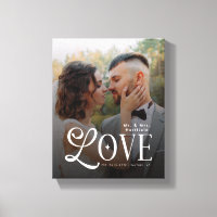 Amor Moderno Foto de Boda Personalizada Iniciales 