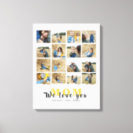 Lienzo Amor moderno personalizado Tu madre 16 foto famili