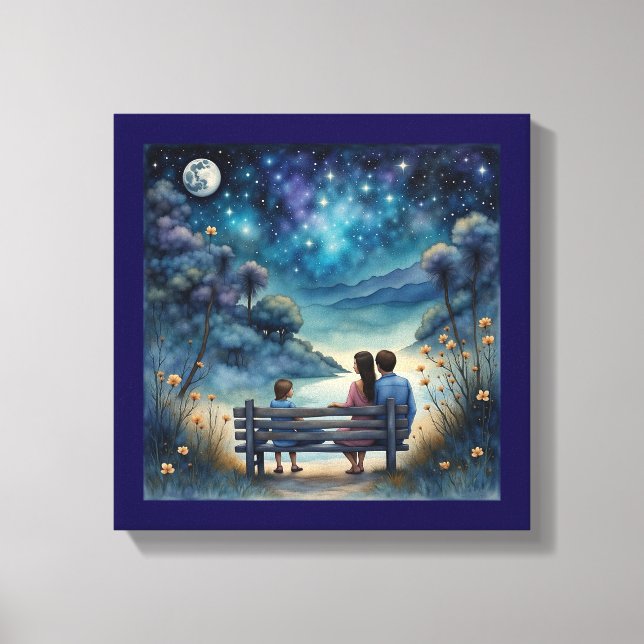 Lienzo Amor nocturno de verano (Anverso)