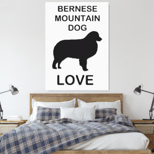 Lienzo amor por el perro de montaña bernés