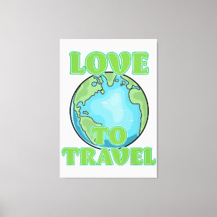 Lienzo Amor por viajar