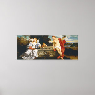 Lienzo Amor sagrado y profano amor de Tiziano