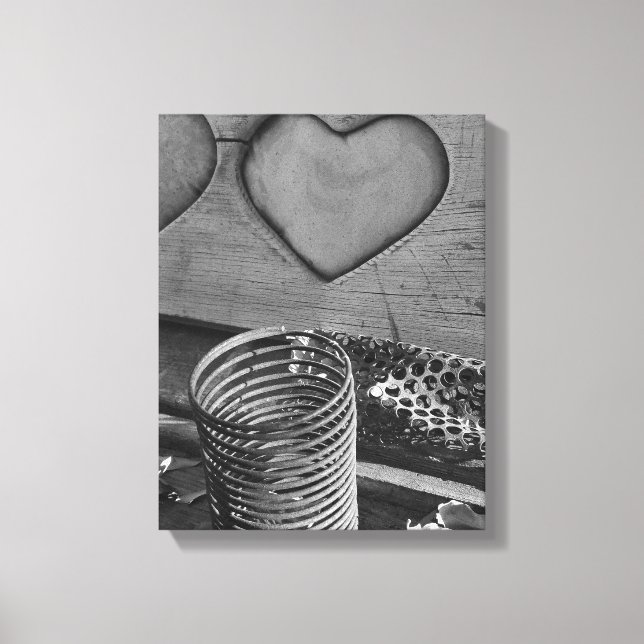Lienzo Amor vintage Negro y Blanco (Anverso)