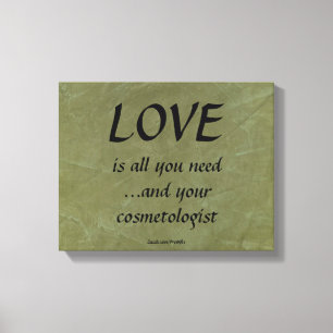 Lienzo Amor y tu cosmetólogo