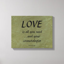 Lienzo Amor y tu cosmetólogo