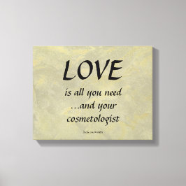 Lienzo Amor y tu cosmetólogo