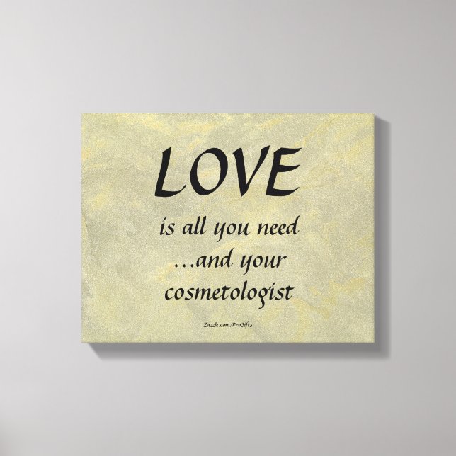 Lienzo Amor y tu cosmetólogo (Anverso)