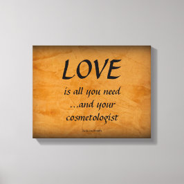 Lienzo Amor y tu cosmetólogo