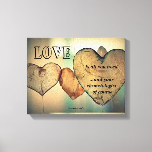 Lienzo Amor Y Tu Cosmetólogo (Anverso)