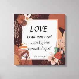 Lienzo Amor Y Tu Cosmetólogo Estilo Boho