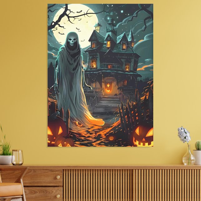 Lienzo Amortiguamiento bajo la luz de la luna - Fantasma  (Insitu (Sala de estar))