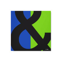 Ampersand en azul y verde