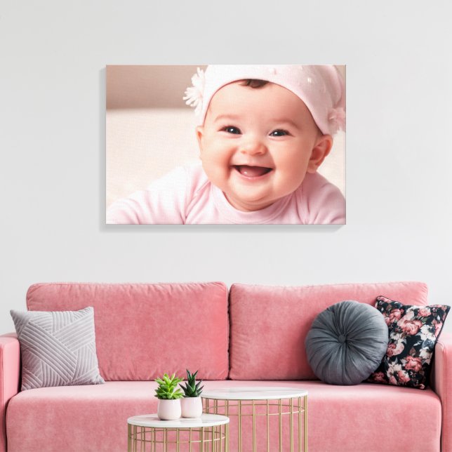 Lienzo Ampliación de la familia de fotos para niños con l (Insitu (Sala de estar))