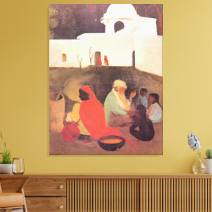 Lienzo Amrita Sher-Gil - Antiguo narrador de historias, a