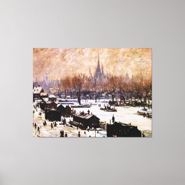 Lienzo Ámsterdam cubierta de nieve (Anverso)