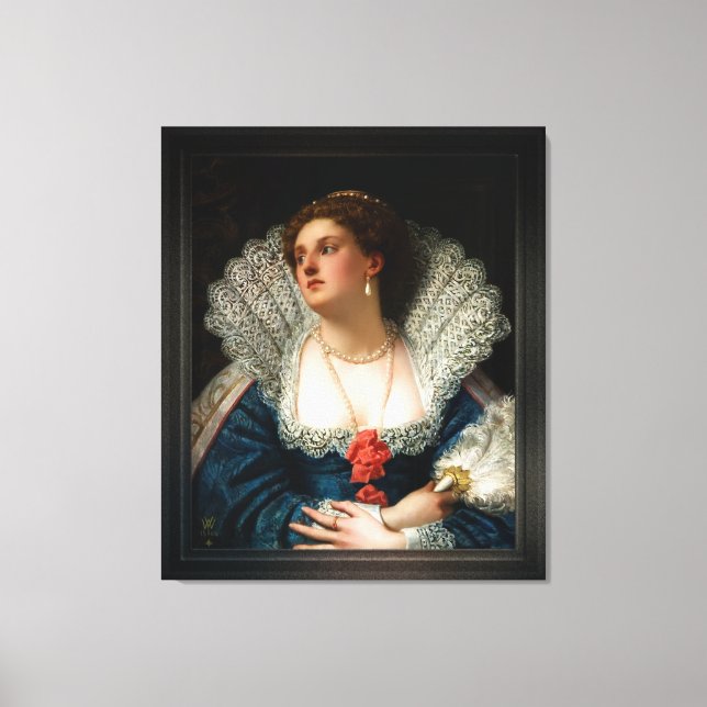 Lienzo Amy Robsart por William Frederick Yeames (Anverso)